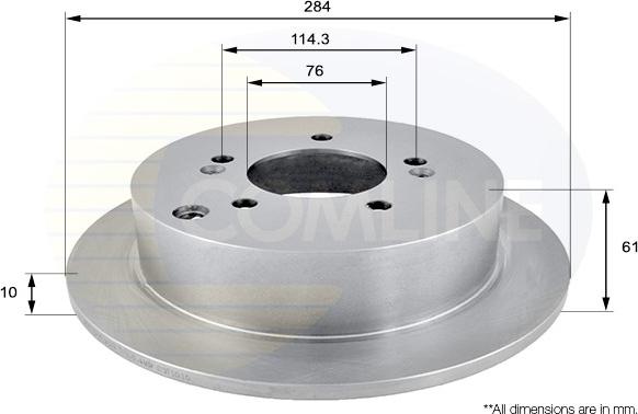 Comline ADC1036 - Bremsscheibe alexcarstop-ersatzteile.com