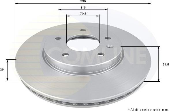 Comline ADC1146V - Bremsscheibe alexcarstop-ersatzteile.com