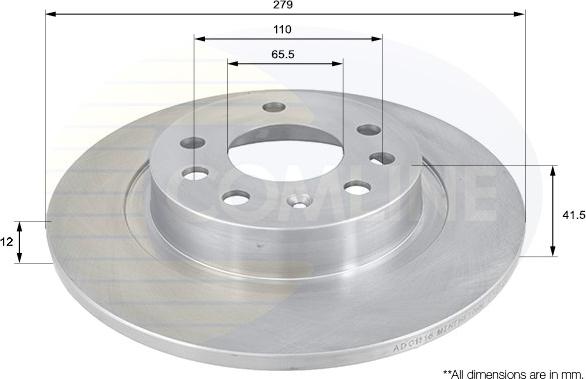 Comline ADC1116 - Bremsscheibe alexcarstop-ersatzteile.com