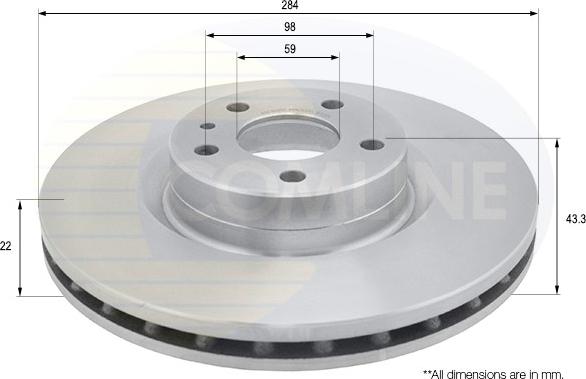 Comline ADC1848V - Bremsscheibe alexcarstop-ersatzteile.com