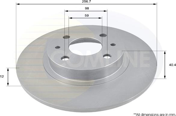 Comline ADC1802 - Bremsscheibe alexcarstop-ersatzteile.com