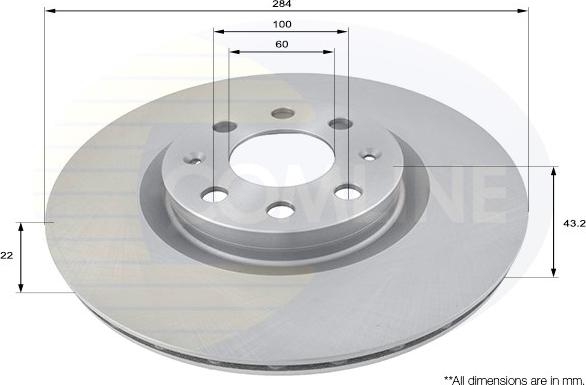 Comline ADC1819V - Bremsscheibe alexcarstop-ersatzteile.com