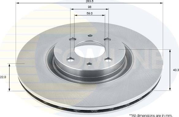 Comline ADC1811V - Bremsscheibe alexcarstop-ersatzteile.com