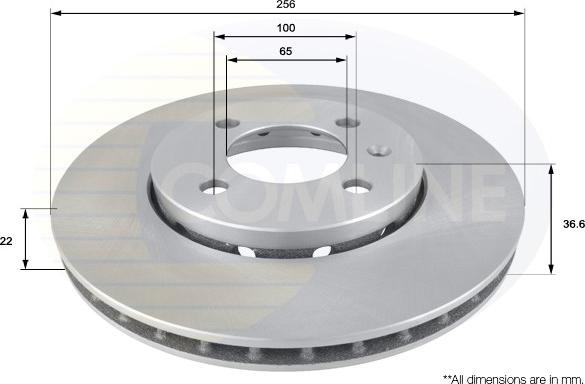 Comline ADC2600V - Bremsscheibe alexcarstop-ersatzteile.com