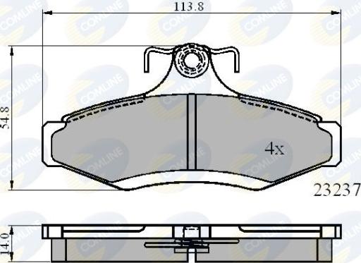 Comline CBP0495 - Bremsbelagsatz, Scheibenbremse alexcarstop-ersatzteile.com