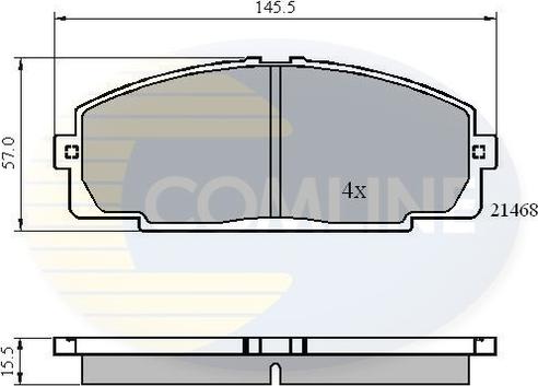 Comline CBP0459 - Bremsbelagsatz, Scheibenbremse alexcarstop-ersatzteile.com