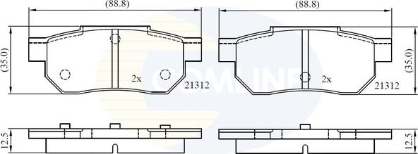 Comline CBP0460 - Bremsbelagsatz, Scheibenbremse alexcarstop-ersatzteile.com