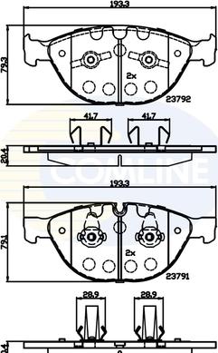 Comline CBP06000 - Bremsbelagsatz, Scheibenbremse alexcarstop-ersatzteile.com