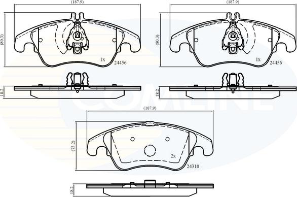 Comline CBP06037 - Bremsbelagsatz, Scheibenbremse alexcarstop-ersatzteile.com