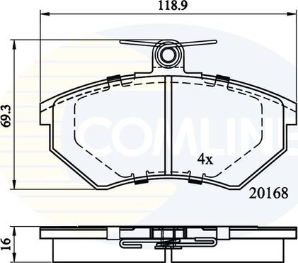 Comline CBP0152 - Bremsbelagsatz, Scheibenbremse alexcarstop-ersatzteile.com