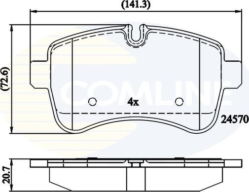 Comline CBP01617 - Bremsbelagsatz, Scheibenbremse alexcarstop-ersatzteile.com