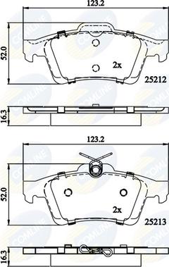 Comline CBP01629 - Bremsbelagsatz, Scheibenbremse alexcarstop-ersatzteile.com