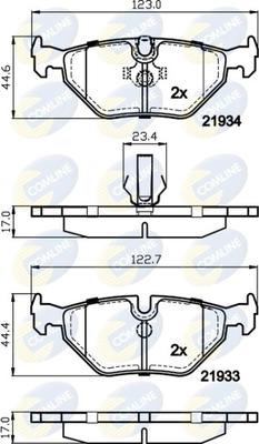 Comline CBP01024 - Bremsbelagsatz, Scheibenbremse alexcarstop-ersatzteile.com