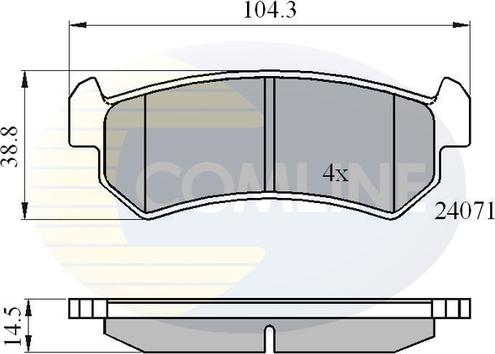 Comline CBP01191 - Bremsbelagsatz, Scheibenbremse alexcarstop-ersatzteile.com