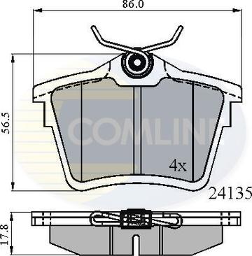 Comline CBP01252 - Bremsbelagsatz, Scheibenbremse alexcarstop-ersatzteile.com