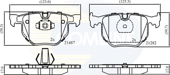 Comline CBP01205 - Bremsbelagsatz, Scheibenbremse alexcarstop-ersatzteile.com