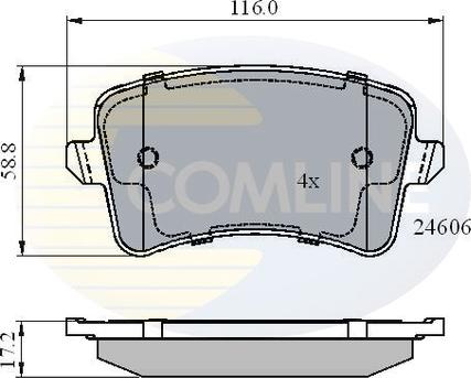 Comline CBP01709 - Bremsbelagsatz, Scheibenbremse alexcarstop-ersatzteile.com