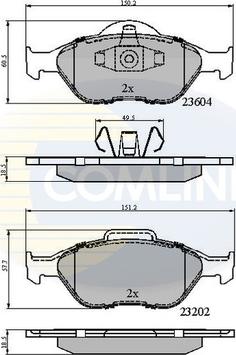 Comline CBP0891 - Bremsbelagsatz, Scheibenbremse alexcarstop-ersatzteile.com