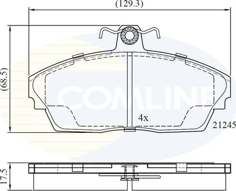 Comline CBP0256 - Bremsbelagsatz, Scheibenbremse alexcarstop-ersatzteile.com