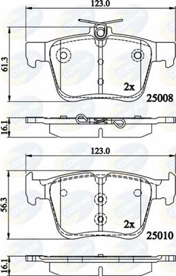 Comline CBP02156 - Bremsbelagsatz, Scheibenbremse alexcarstop-ersatzteile.com