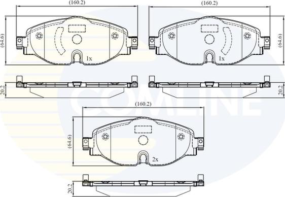 Comline CBP02158 - Bremsbelagsatz, Scheibenbremse alexcarstop-ersatzteile.com