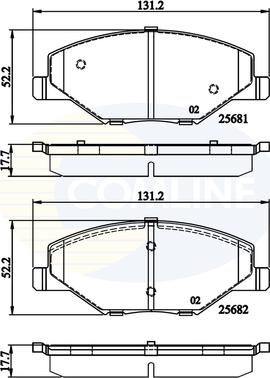 Comline CBP02126 - Bremsbelagsatz, Scheibenbremse alexcarstop-ersatzteile.com