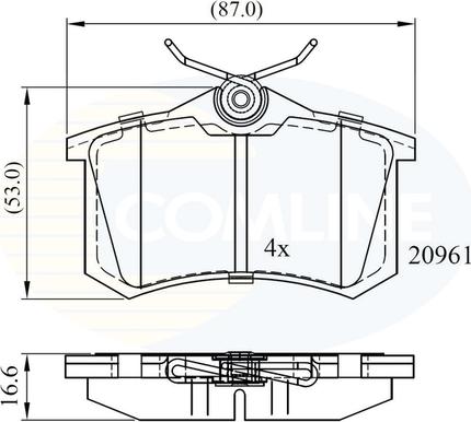 Comline CBP0797 - Bremsbelagsatz, Scheibenbremse alexcarstop-ersatzteile.com