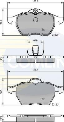 Comline CBP0749 - Bremsbelagsatz, Scheibenbremse alexcarstop-ersatzteile.com