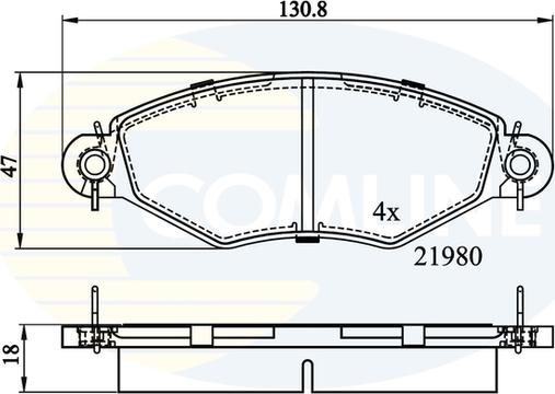 Comline CBP0704 - Bremsbelagsatz, Scheibenbremse alexcarstop-ersatzteile.com