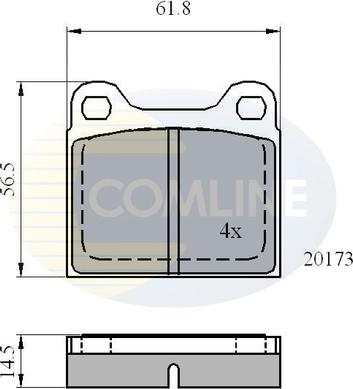 Comline CBP0731 - Bremsbelagsatz, Scheibenbremse alexcarstop-ersatzteile.com