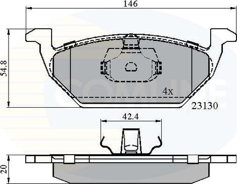 Comline CBP0737 - Bremsbelagsatz, Scheibenbremse alexcarstop-ersatzteile.com