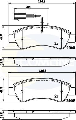 Comline CBP11604 - Bremsbelagsatz, Scheibenbremse alexcarstop-ersatzteile.com