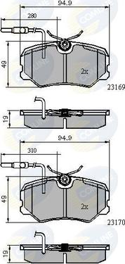 Comline CBP11098 - Bremsbelagsatz, Scheibenbremse alexcarstop-ersatzteile.com