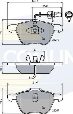 Comline CBP11136 - Bremsbelagsatz, Scheibenbremse alexcarstop-ersatzteile.com