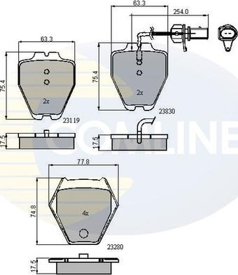 Comline CBP11771 - Bremsbelagsatz, Scheibenbremse alexcarstop-ersatzteile.com