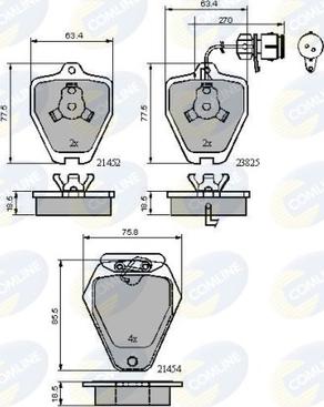 Comline CBP1884 - Bremsbelagsatz, Scheibenbremse alexcarstop-ersatzteile.com