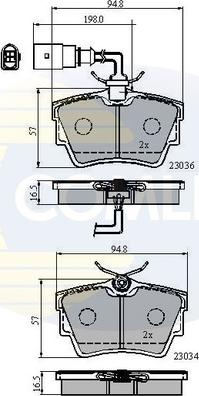 Comline CBP1874 - Bremsbelagsatz, Scheibenbremse alexcarstop-ersatzteile.com