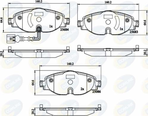 Comline CBP12158 - Bremsbelagsatz, Scheibenbremse alexcarstop-ersatzteile.com