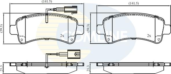 Comline CBP12395 - Bremsbelagsatz, Scheibenbremse alexcarstop-ersatzteile.com