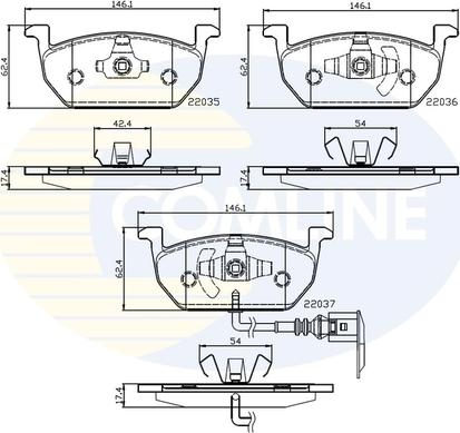 Comline CBP12224 - Bremsbelagsatz, Scheibenbremse alexcarstop-ersatzteile.com