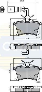 Comline CBP1797 - Bremsbelagsatz, Scheibenbremse alexcarstop-ersatzteile.com