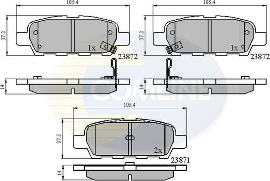 Comline CBP3912 - Bremsbelagsatz, Scheibenbremse alexcarstop-ersatzteile.com