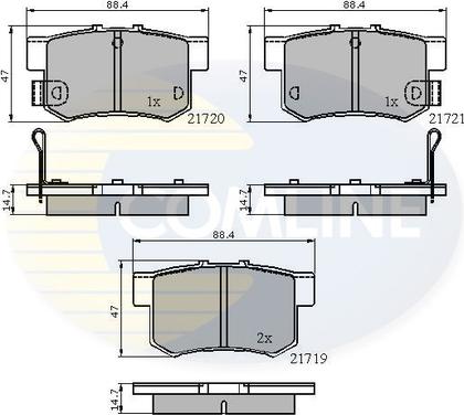 Comline CBP3445 - Bremsbelagsatz, Scheibenbremse alexcarstop-ersatzteile.com