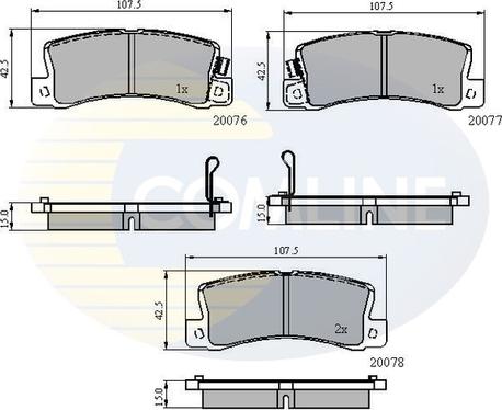 Comline CBP3458 - Bremsbelagsatz, Scheibenbremse alexcarstop-ersatzteile.com