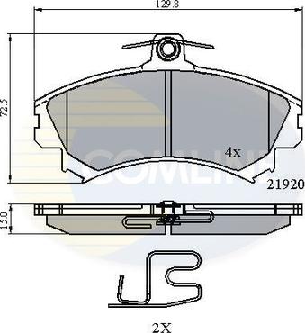 Comline CBP3462 - Bremsbelagsatz, Scheibenbremse alexcarstop-ersatzteile.com