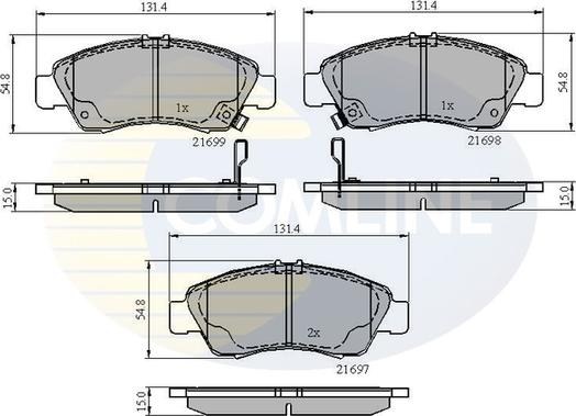 Comline CBP3556 - Bremsbelagsatz, Scheibenbremse alexcarstop-ersatzteile.com