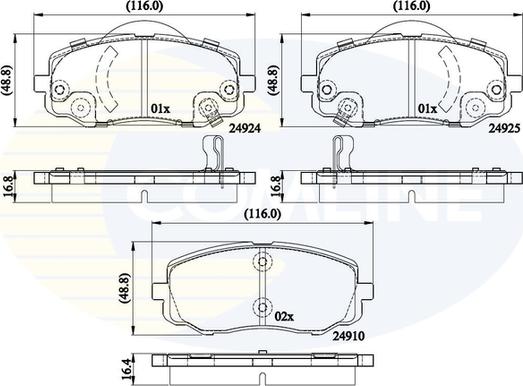 Comline CBP36008 - Bremsbelagsatz, Scheibenbremse alexcarstop-ersatzteile.com