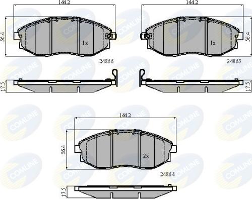 Comline CBP31585 - Bremsbelagsatz, Scheibenbremse alexcarstop-ersatzteile.com