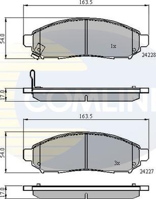 Comline CBP31520 - Bremsbelagsatz, Scheibenbremse alexcarstop-ersatzteile.com