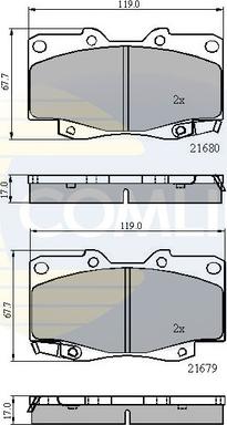 Comline CBP31574 - Bremsbelagsatz, Scheibenbremse alexcarstop-ersatzteile.com